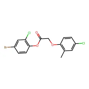 4-Bromo-2-chlorophenyl (4-chloro-2-methylphenoxy)acetate structure