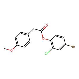 4-Bromo-2-chlorophenyl (4-methoxyphenyl)acetate structure