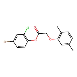 4-Bromo-2-chlorophenyl (2,5-dimethylphenoxy)acetate structure