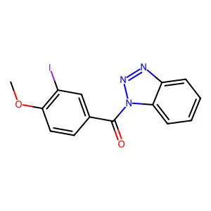 1-(3-iodo-4-methoxybenzoyl)-1H-1,2,3-benzotriazole structure