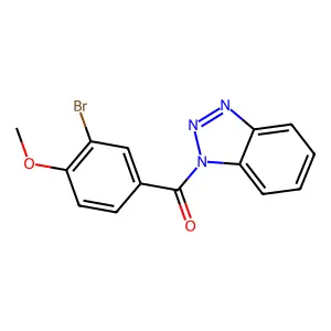 1-(3-bromo-4-methoxybenzoyl)-1H-1,2,3-benzotriazole structure