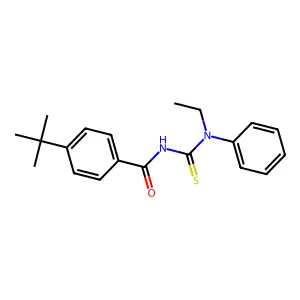 4-tert-butyl-N-[ethyl(phenyl)carbamothioyl]benzamide structure