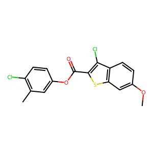 4-Chloro-3-methylphenyl 3-chloro-6-methoxy-1-benzothiophene-2-carboxylate structure