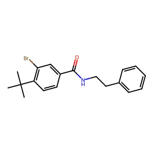 3-bromo-4-tert-butyl-N-(2-phenylethyl)benzamide structure
