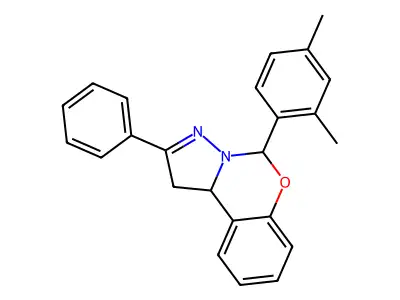 5-(2,4-Dimethylphenyl)-2-phenyl-1,10b-dihydropyrazolo[1,5-c][1,3]benzoxazine structure