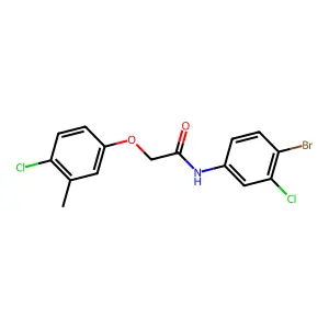 N-(4-bromo-3-chlorophenyl)-2-(4-chloro-3-methylphenoxy)acetamide structure