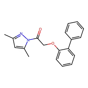 1-(3,5-Dimethylpyrazol-1-yl)-2-(2-phenylphenoxy)ethanone structure