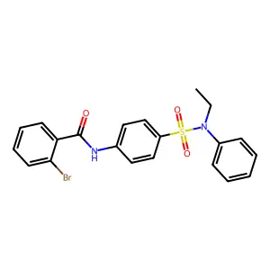 2-bromo-N-[4-[ethyl(phenyl)sulfamoyl]phenyl]benzamide structure