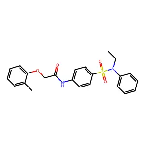 N-[4-[ethyl(phenyl)sulfamoyl]phenyl]-2-(2-methylphenoxy)acetamide structure