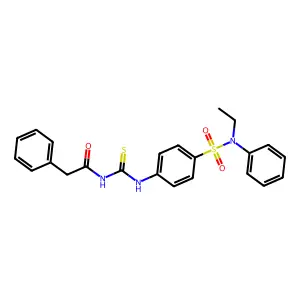 N-[[4-[ethyl(phenyl)sulfamoyl]phenyl]carbamothioyl]-2-phenylacetamide structure