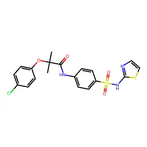 2-(4-Chlorophenoxy)-2-methyl-N-(4-(N-(thiazol-2-yl)sulfamoyl)phenyl)propanamide structure