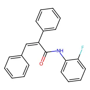 (E)-N-(2-氟苯基)-2,3-二苯基丙烯酰胺 structure