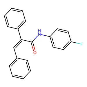 (E)-N-(4-fluorophenyl)-2,3-diphenylprop-2-enamide structure