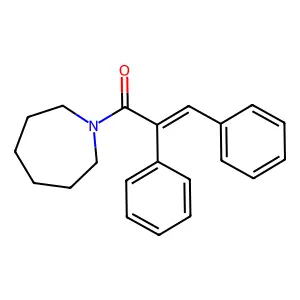 (E)-1-(azepan-1-yl)-2,3-diphenylprop-2-en-1-one structure
