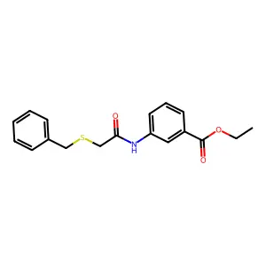 Ethyl 3-{[(benzylsulfanyl)acetyl]amino}benzoate structure