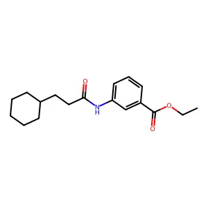 Ethyl 3-(3-cyclohexylpropanoylamino)benzoate structure