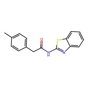 N-(1,3-benzothiazol-2-yl)-2-(4-methylphenyl)acetamide structure
