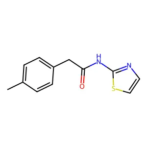 2-(4-methylphenyl)-N-(1,3-thiazol-2-yl)acetamide structure