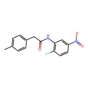 N-(2-fluoro-5-nitrophenyl)-2-(4-methylphenyl)acetamide structure