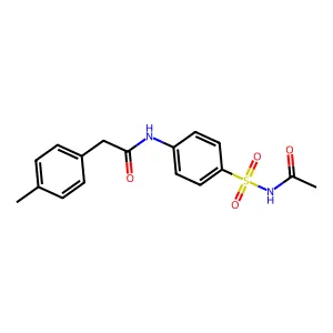 N-[4-(acetylsulfamoyl)phenyl]-2-(4-methylphenyl)acetamide structure