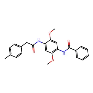 N-[2,5-dimethoxy-4-[[2-(4-methylphenyl)acetyl]amino]phenyl]benzamide structure