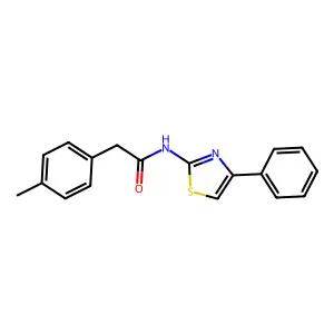 2-(4-methylphenyl)-N-(4-phenyl-1,3-thiazol-2-yl)acetamide structure
