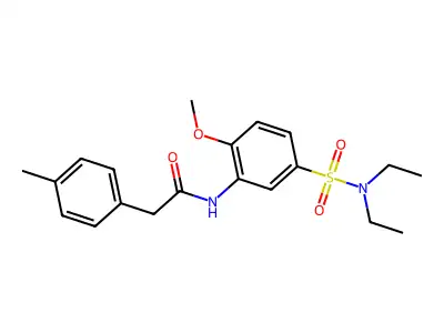 N-[5-(diethylsulfamoyl)-2-methoxyphenyl]-2-(4-methylphenyl)acetamide structure