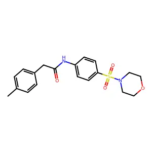 2-(4-methylphenyl)-N-(4-morpholin-4-ylsulfonylphenyl)acetamide structure