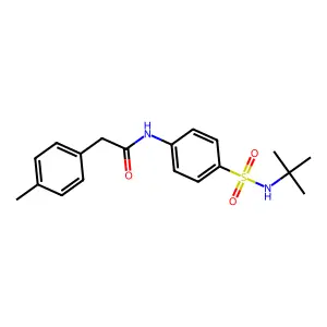 N-[4-(tert-butylsulfamoyl)phenyl]-2-(4-methylphenyl)acetamide structure
