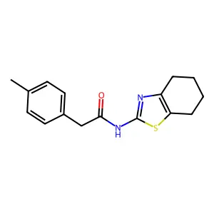 2-(4-methylphenyl)-N-(4,5,6,7-tetrahydro-1,3-benzothiazol-2-yl)acetamide structure