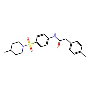 2-(4-methylphenyl)-N-[4-(4-methylpiperidin-1-yl)sulfonylphenyl]acetamide structure