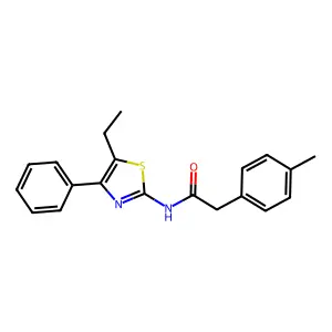 N-(5-ethyl-4-phenyl-1,3-thiazol-2-yl)-2-(4-methylphenyl)acetamide structure