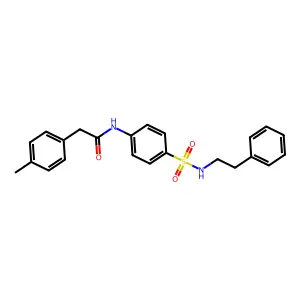 2-(4-methylphenyl)-N-{4-[(2-phenylethyl)sulfamoyl]phenyl}acetamide structure