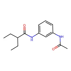N-(3-acetamidophenyl)-2-ethylbutanamide structure