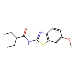 2-ethyl-N-(6-methoxy-1,3-benzothiazol-2-yl)butanamide structure