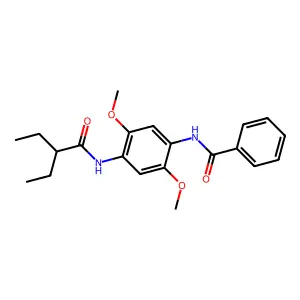 N-[4-(2-ethylbutanoylamino)-2,5-dimethoxyphenyl]benzamide structure