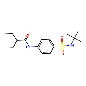 N-[4-(tert-butylsulfamoyl)phenyl]-2-ethylbutanamide structure