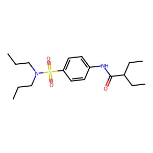 N-[4-(dipropylsulfamoyl)phenyl]-2-ethylbutanamide structure