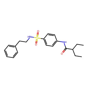 2-ethyl-N-{4-[(2-phenylethyl)sulfamoyl]phenyl}butanamide structure