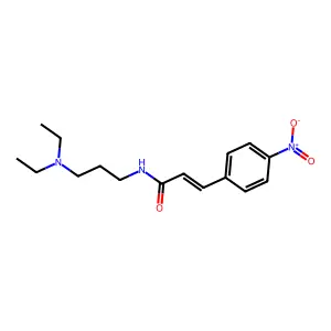 (E)-N-[3-(diethylamino)propyl]-3-(4-nitrophenyl)prop-2-enamide structure
