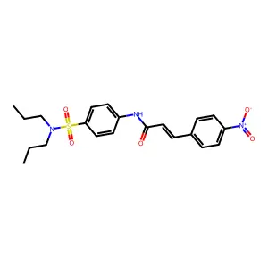 (E)-N-[4-(dipropylsulfamoyl)phenyl]-3-(4-nitrophenyl)prop-2-enamide structure