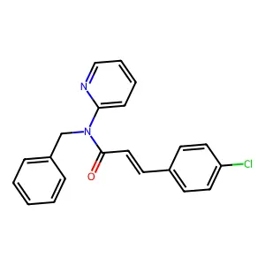 (E)-N-benzyl-3-(4-chlorophenyl)-N-pyridin-2-ylprop-2-enamide structure