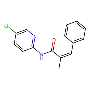 (E)-N-(5-chloropyridin-2-yl)-2-methyl-3-phenylprop-2-enamide structure