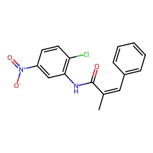 (E)-N-(2-chloro-5-nitrophenyl)-2-methyl-3-phenylprop-2-enamide structure