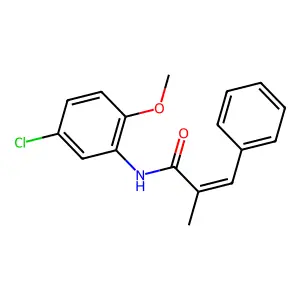 (E)-N-(5-chloro-2-methoxyphenyl)-2-methyl-3-phenylprop-2-enamide structure
