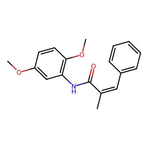 (E)-N-(2,5-dimethoxyphenyl)-2-methyl-3-phenylprop-2-enamide structure