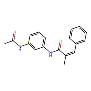 (E)-N-(3-acetamidophenyl)-2-methyl-3-phenylprop-2-enamide structure