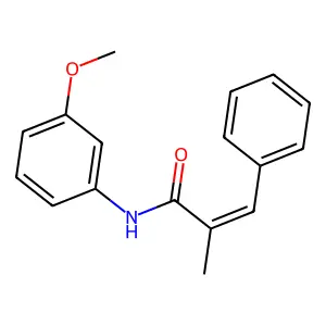 (E)-N-(3-methoxyphenyl)-2-methyl-3-phenylprop-2-enamide structure