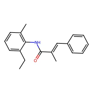 (E)-N-(2-ethyl-6-methylphenyl)-2-methyl-3-phenylprop-2-enamide structure