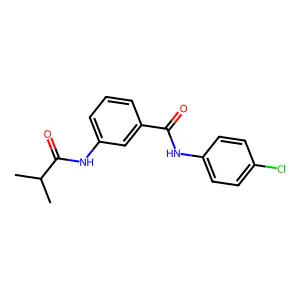 N-(4-chlorophenyl)-3-(2-methylpropanoylamino)benzamide structure